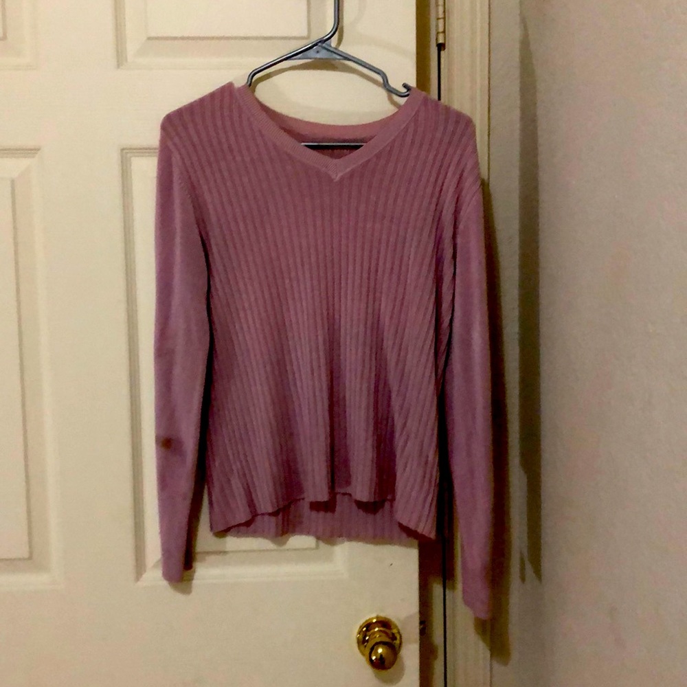 pink full sleeve crop top